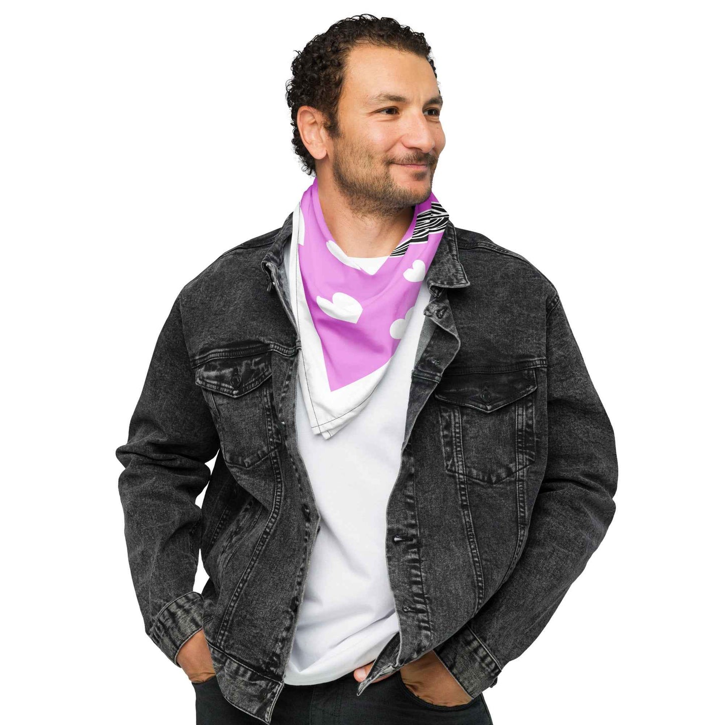 Bandana Love Rosa - Rosa und Weiß für stilvolle Akzente - MAX F. ArtGrafic