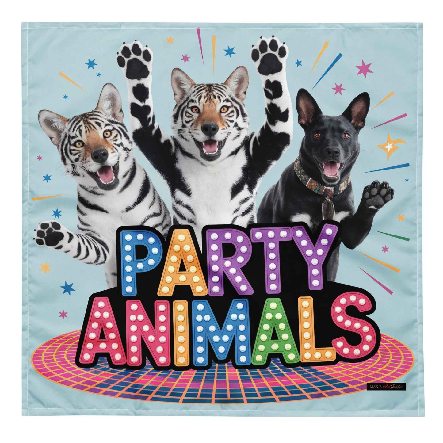 Bandana Party Tiere – Stilvolle Bandanas für tierische Feiern - MAX F. ArtGrafic