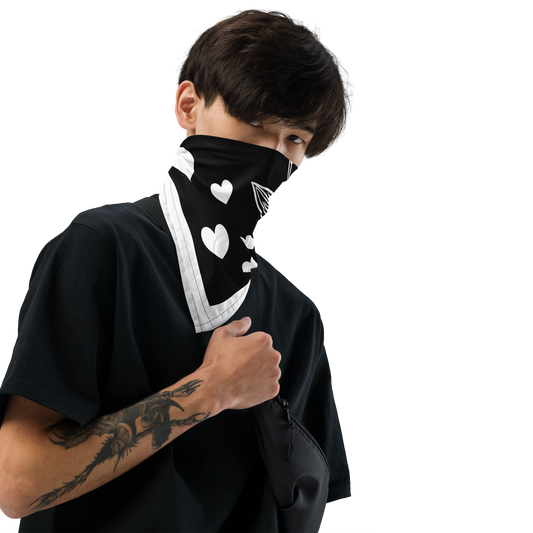Bandana Love Schwarz Weiß - Stilvolles Accessoire in Schwarz-Weiß - MAX F. ArtGrafic