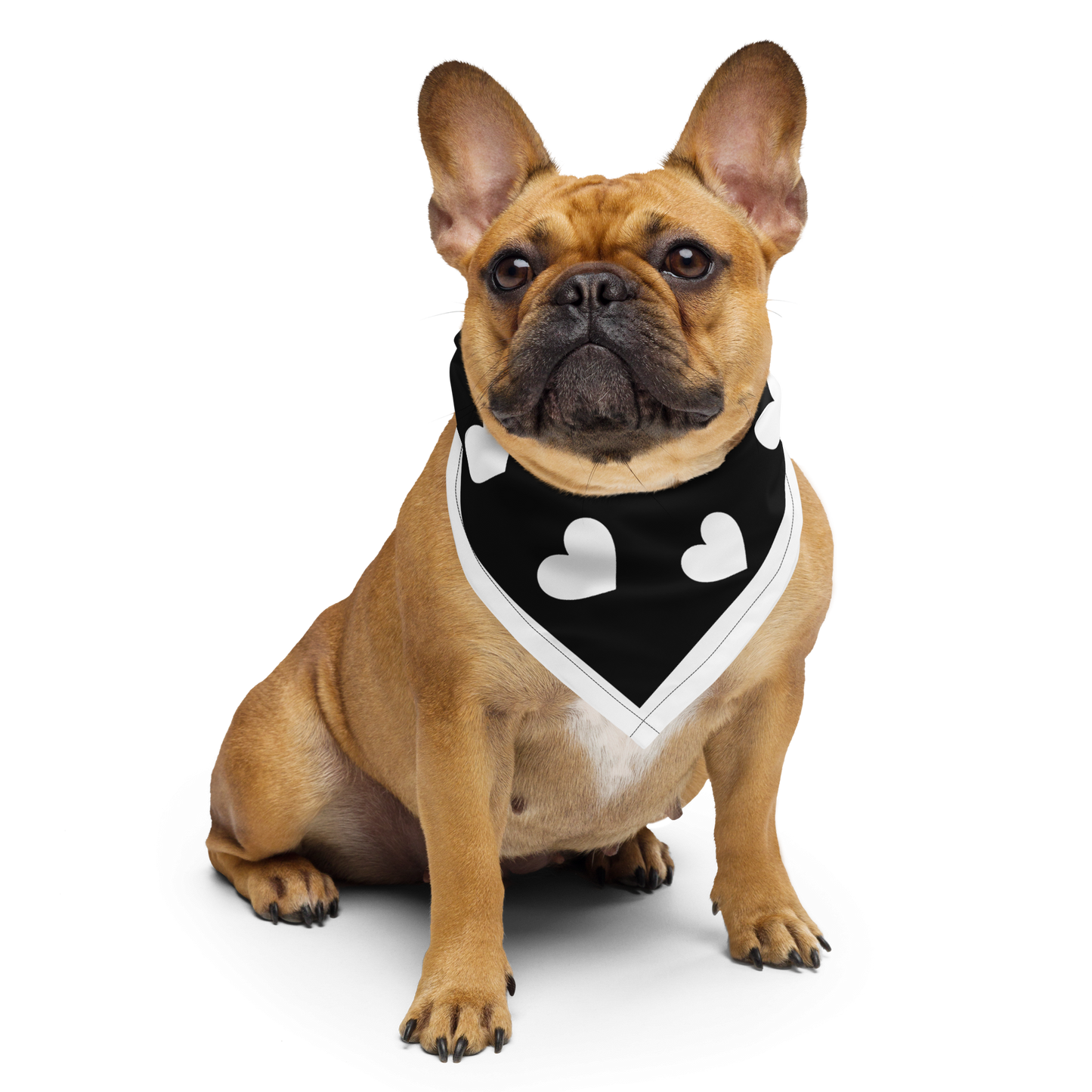 Bandana Love Schwarz Weiß - Stilvolles Accessoire in Schwarz-Weiß - MAX F. ArtGrafic