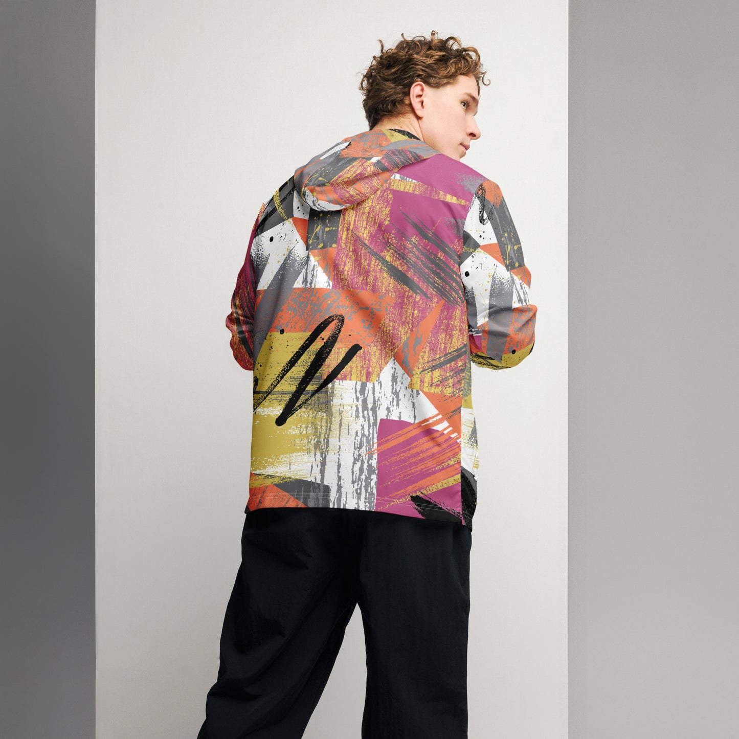 Herren-Windbreaker für Herren – Leichte und stylische Outdoorjacke - MAX F. ArtGrafic