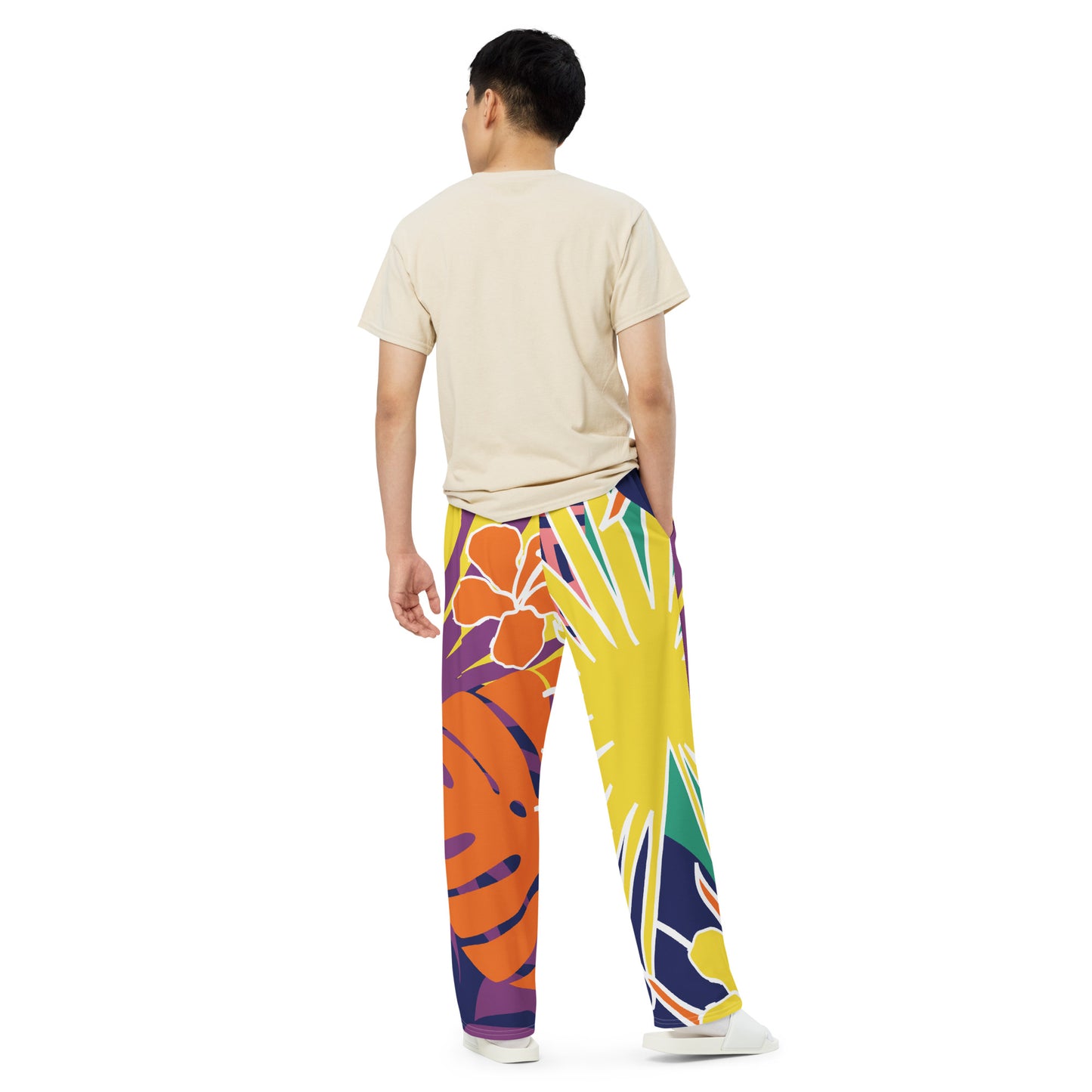 Unisex-Hose mit weitem Bein und Allover-Druck für trendbewusste Outfits - MAX F. ArtGrafic