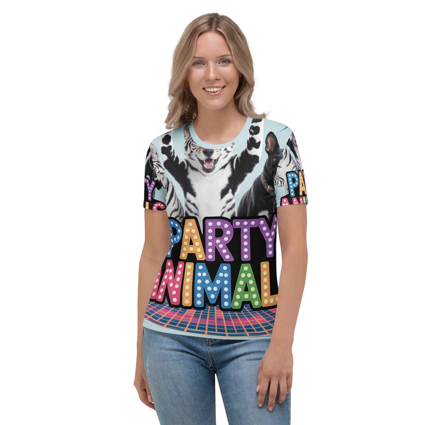 Damen T-Shirt PARTY ANIMALS - Trendige Party Tiere für Damen - MAX F. ArtGrafic