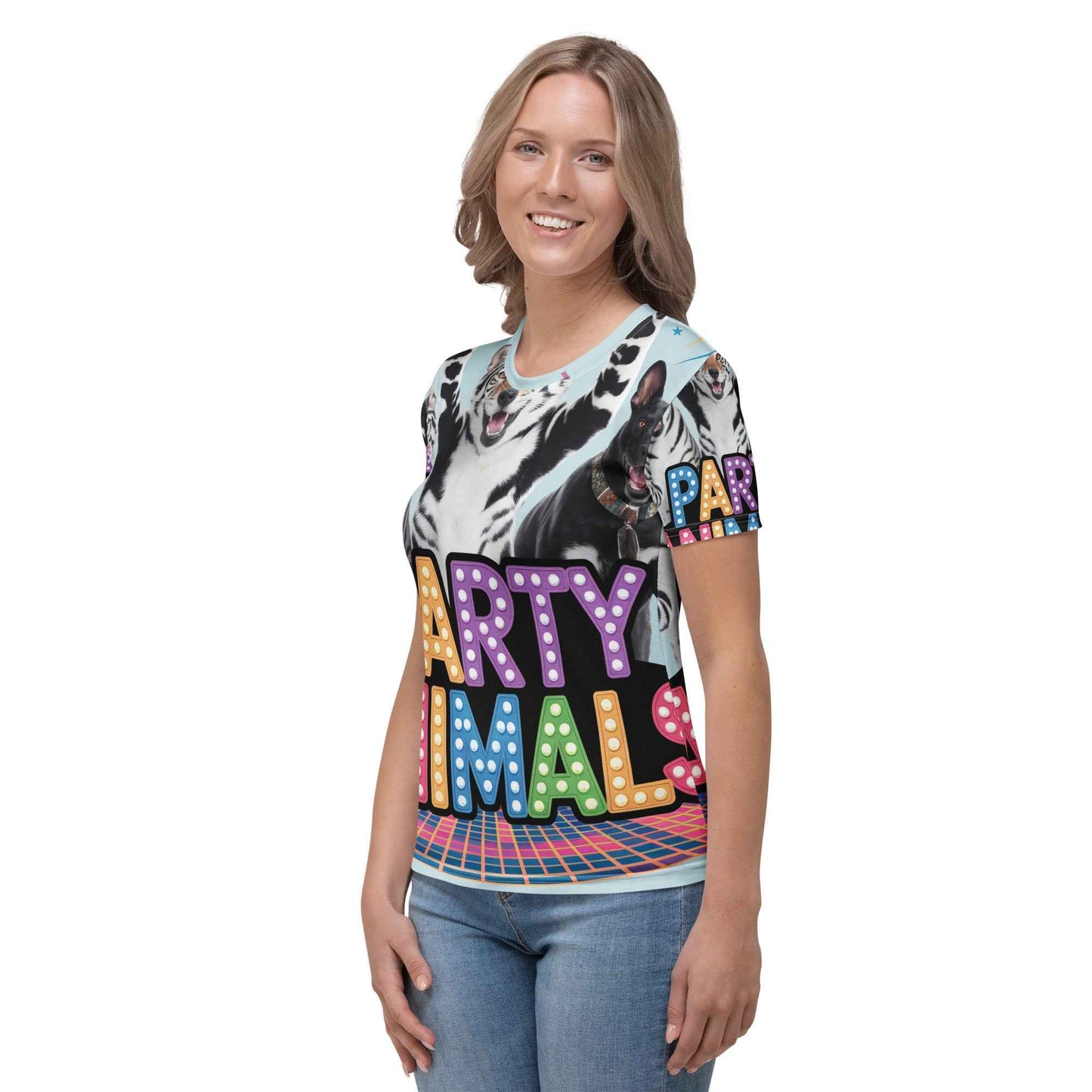 Damen T-Shirt PARTY ANIMALS - Trendige Party Tiere für Damen - MAX F. ArtGrafic