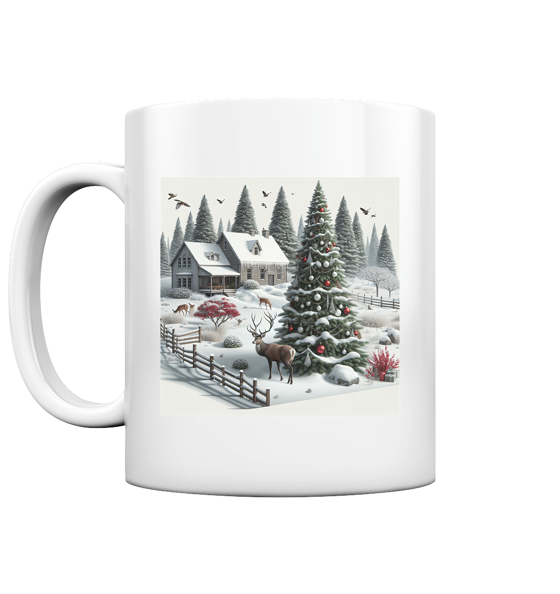 Weihnachtliche Landschaft - Tasse glossy