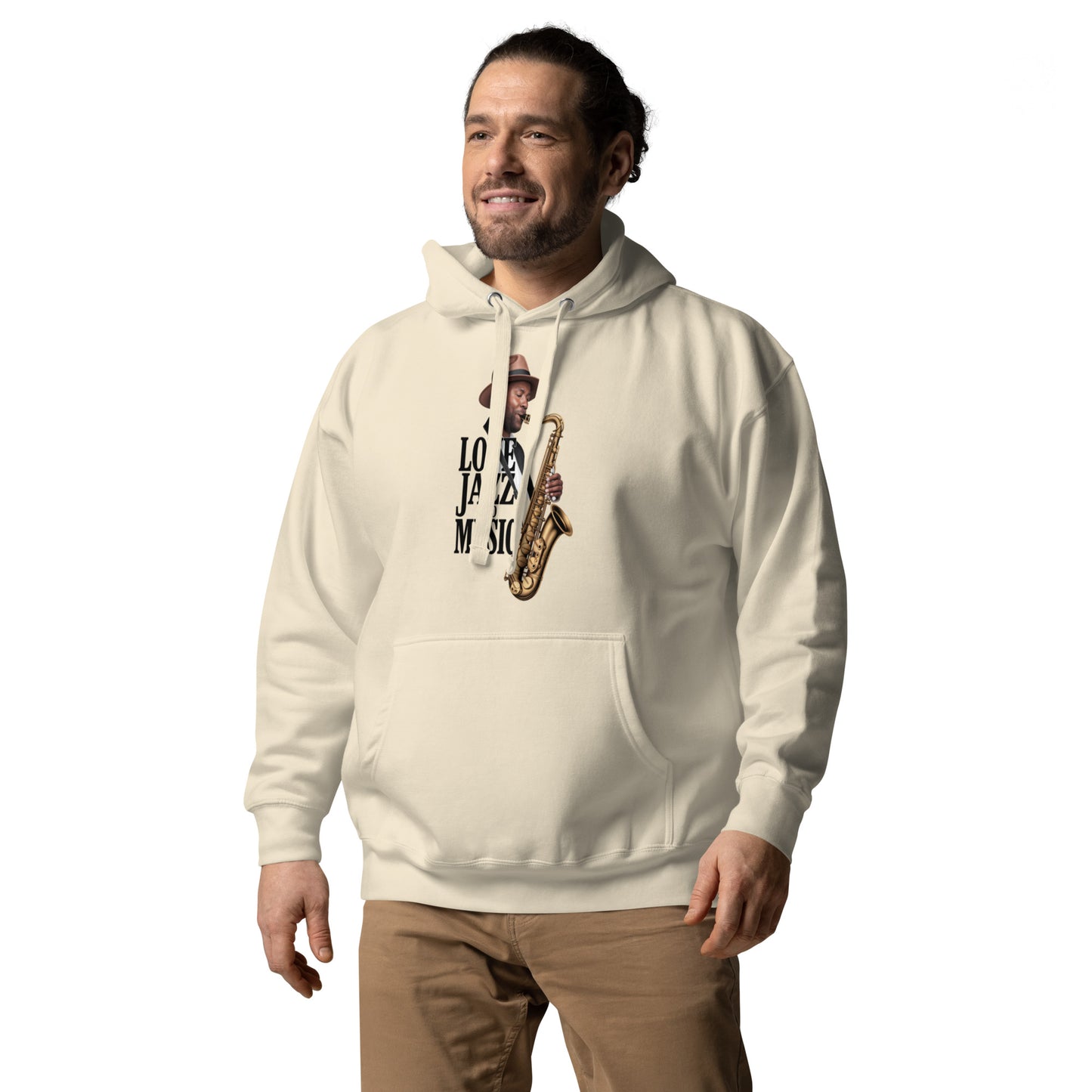 Unisex Kapuzenpullover LOVE JAZZ AND MUSIC für Jazz Musik Liebhaber - MAX F. ArtGrafic