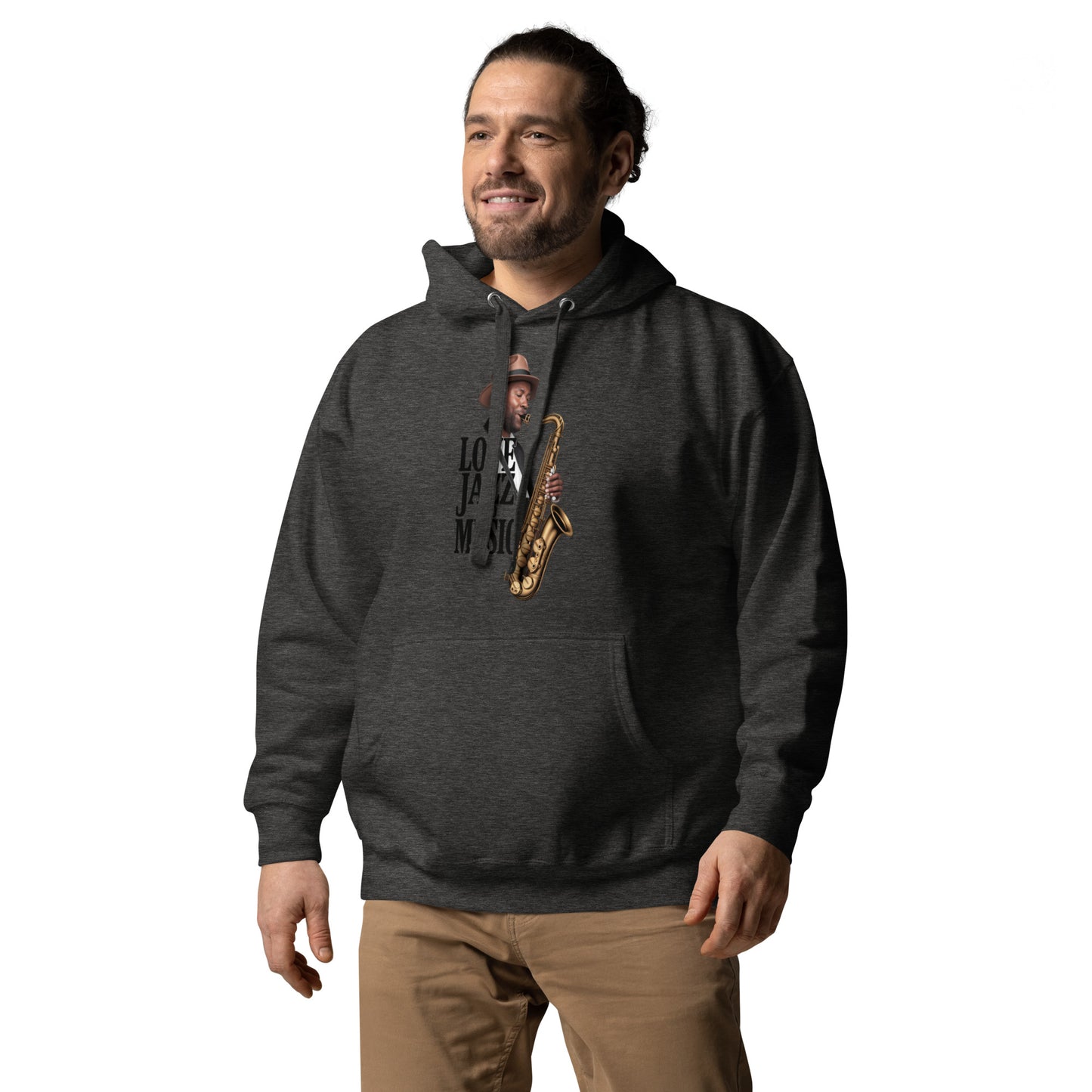 Unisex Kapuzenpullover LOVE JAZZ AND MUSIC für Jazz Musik Liebhaber - MAX F. ArtGrafic