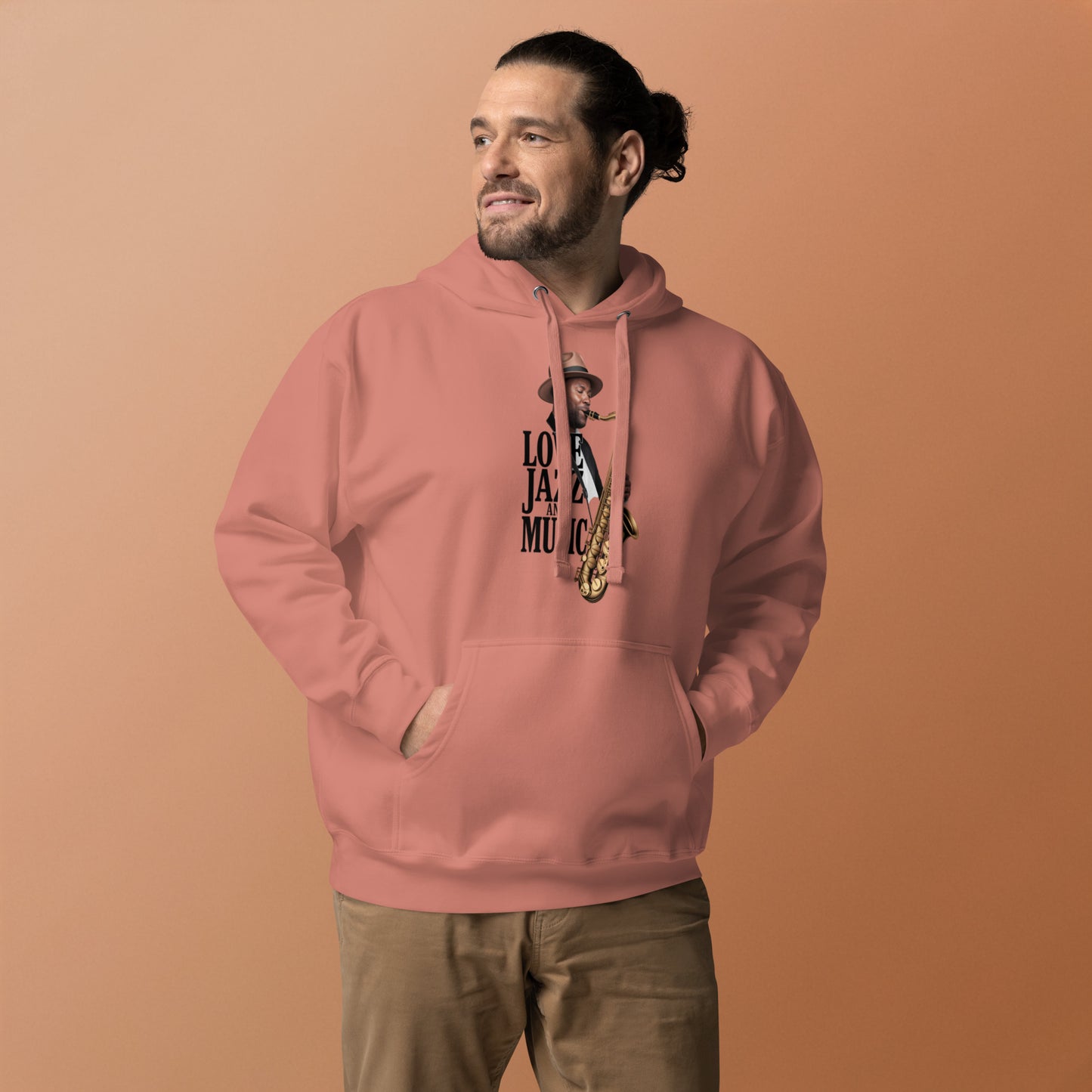 Unisex Kapuzenpullover LOVE JAZZ AND MUSIC für Jazz Musik Liebhaber - MAX F. ArtGrafic