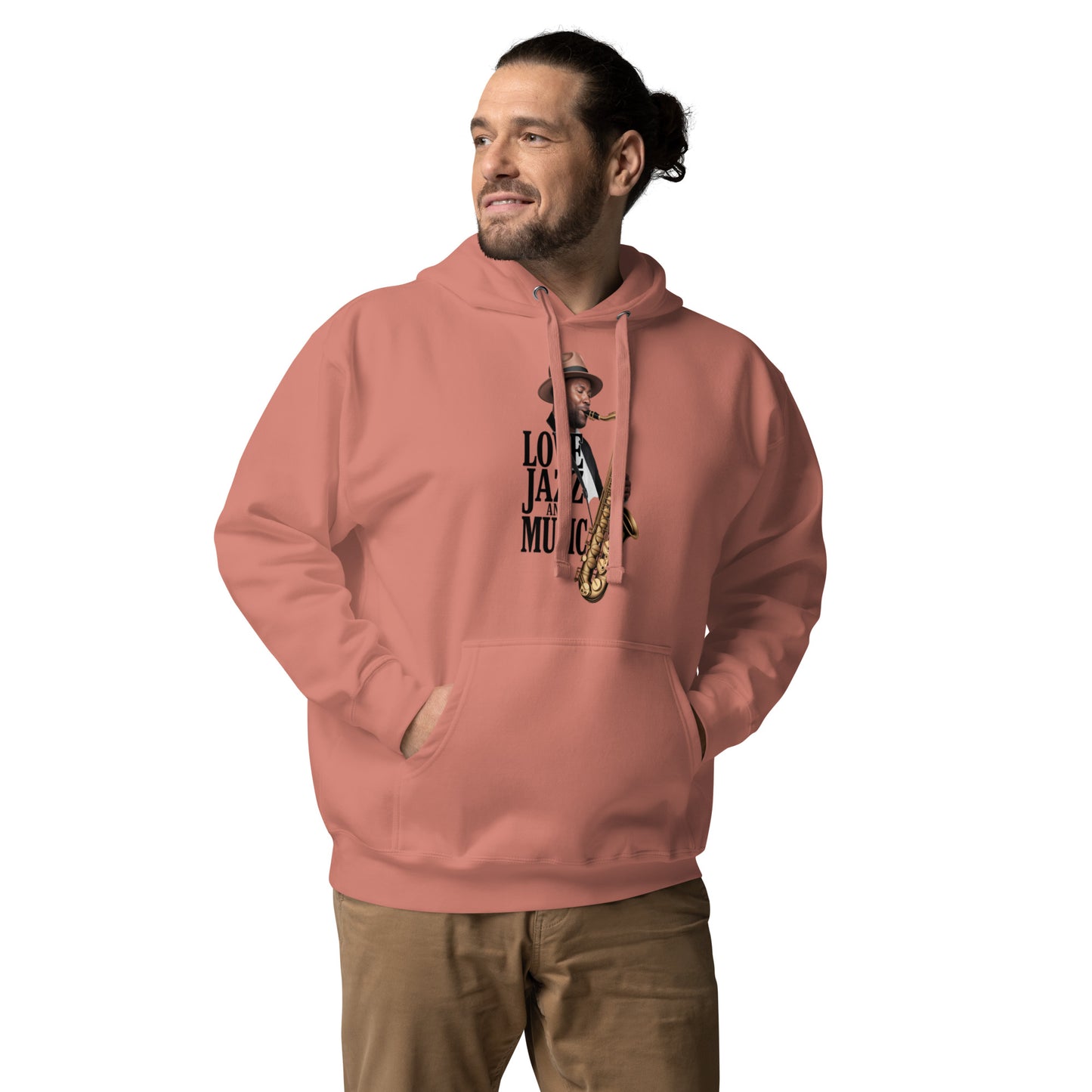 Unisex Kapuzenpullover LOVE JAZZ AND MUSIC für Jazz Musik Liebhaber - MAX F. ArtGrafic