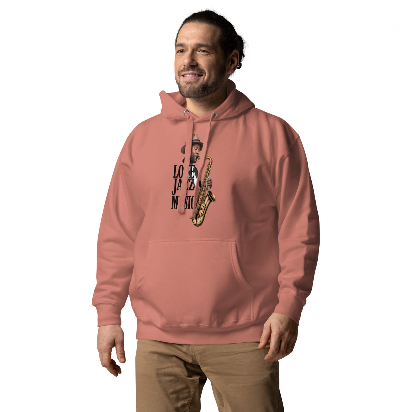 Unisex Kapuzenpullover LOVE JAZZ AND MUSIC für Jazz Musik Liebhaber - MAX F. ArtGrafic