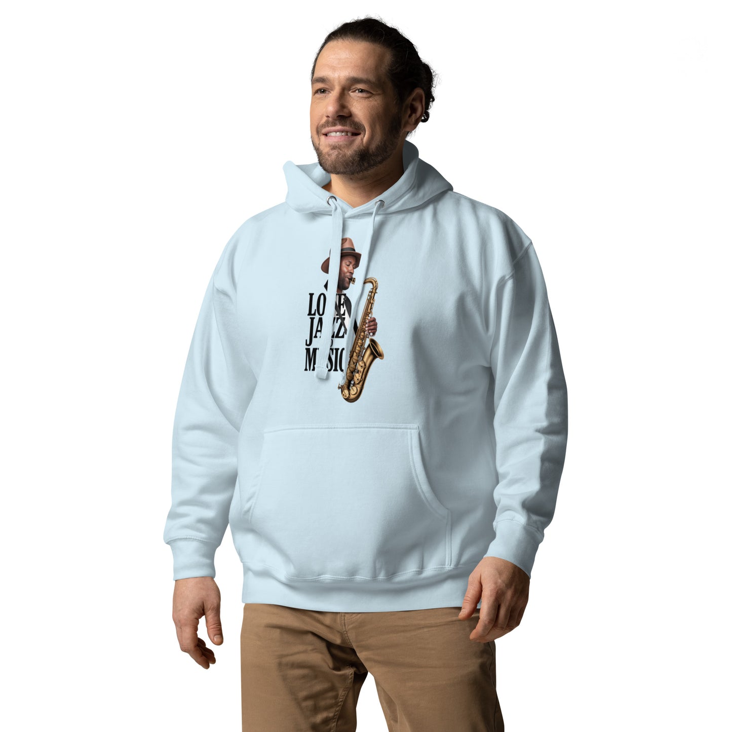 Unisex Kapuzenpullover LOVE JAZZ AND MUSIC für Jazz Musik Liebhaber - MAX F. ArtGrafic