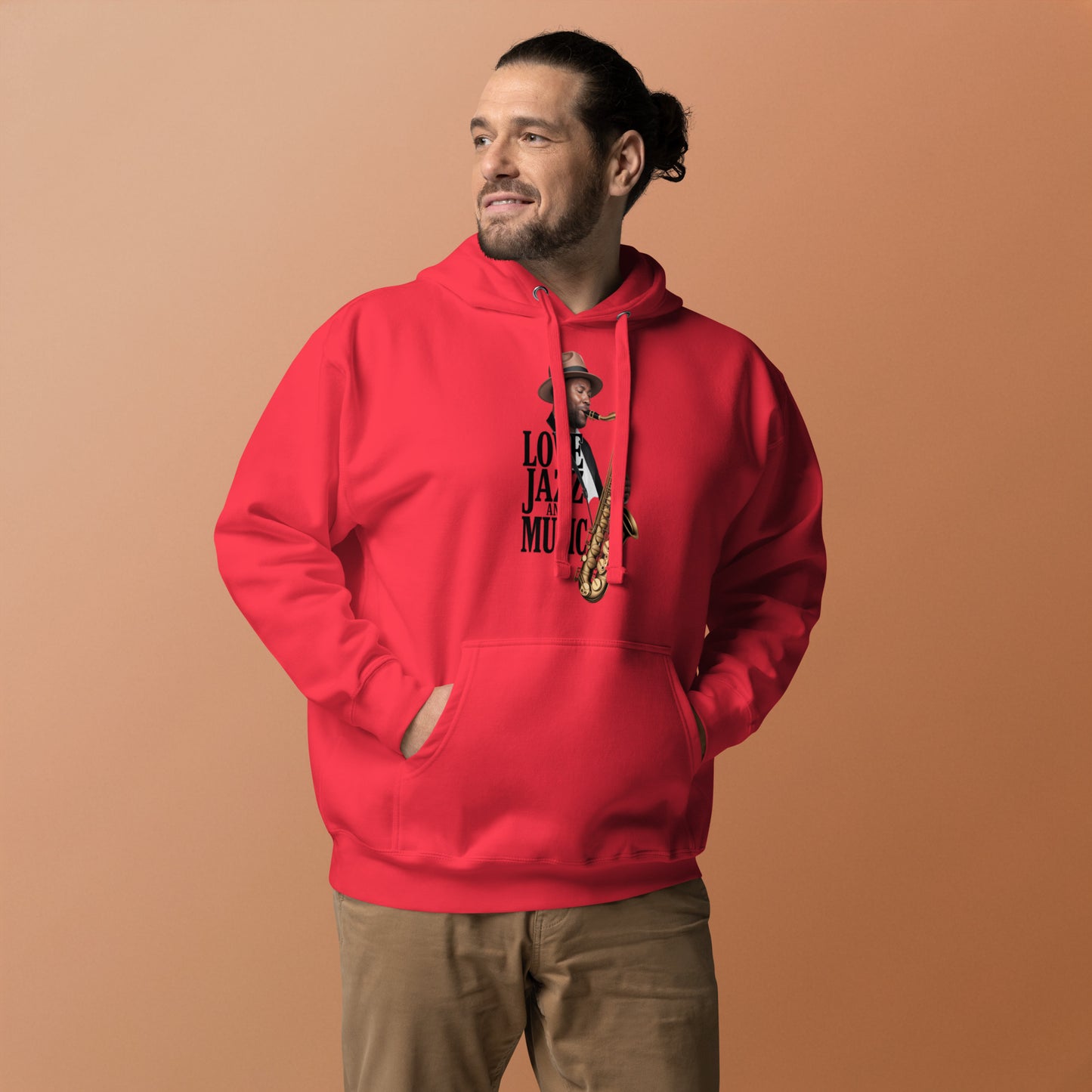 Unisex Kapuzenpullover LOVE JAZZ AND MUSIC für Jazz Musik Liebhaber - MAX F. ArtGrafic