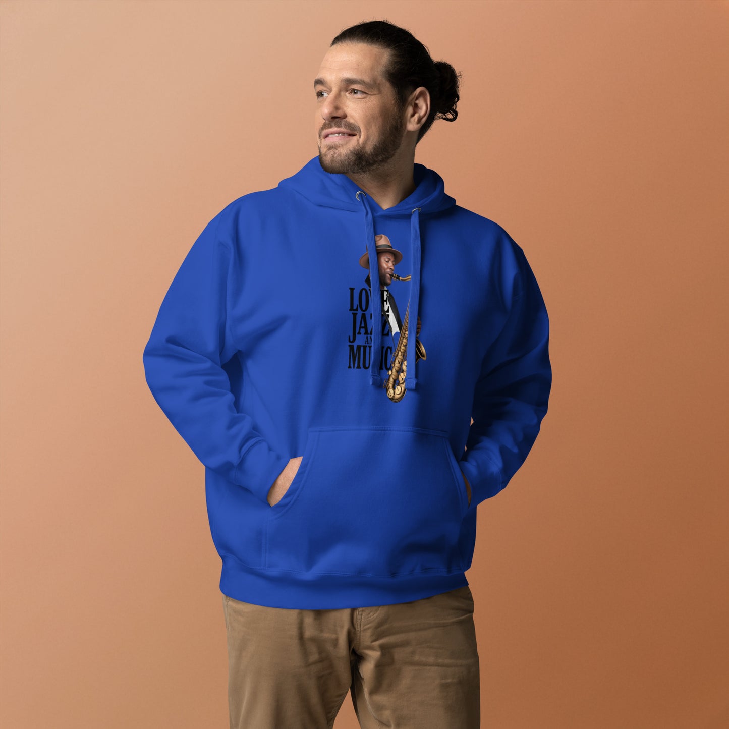 Unisex Kapuzenpullover LOVE JAZZ AND MUSIC für Jazz Musik Liebhaber - MAX F. ArtGrafic