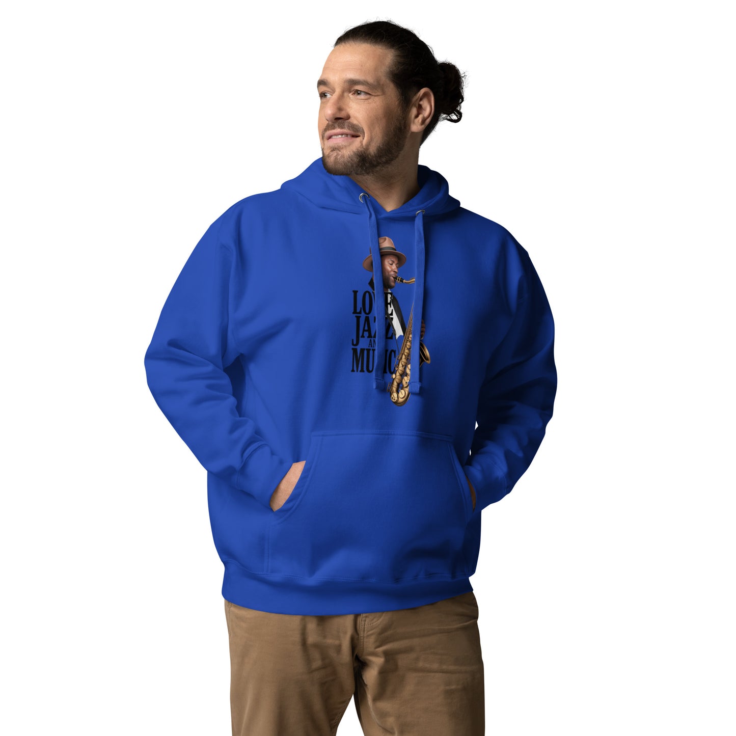 Unisex Kapuzenpullover LOVE JAZZ AND MUSIC für Jazz Musik Liebhaber - MAX F. ArtGrafic