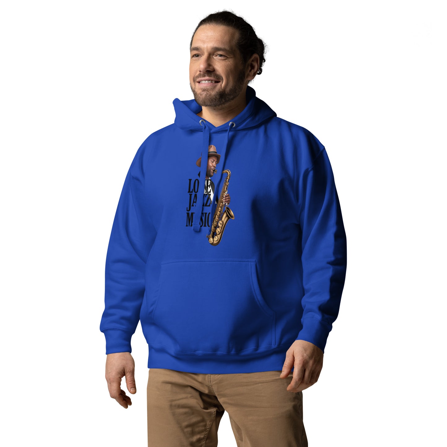 Unisex Kapuzenpullover LOVE JAZZ AND MUSIC für Jazz Musik Liebhaber - MAX F. ArtGrafic