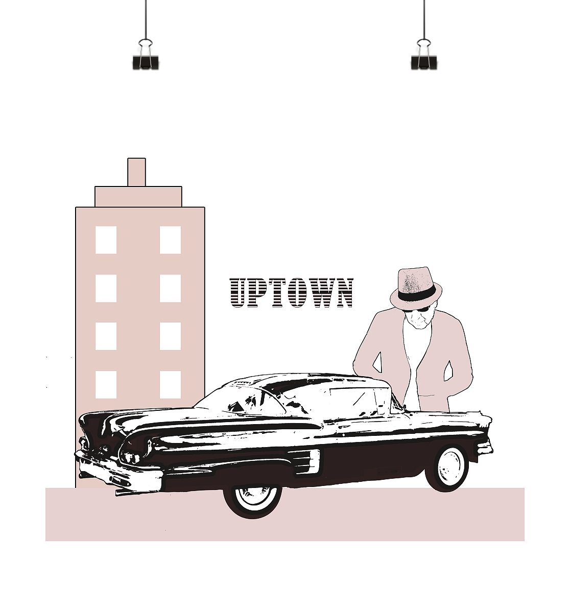 UPTOWN Poster kaufen - Stylische 40x40 Wanddekoration für moderne Popkunst - MAX F. ArtGrafic