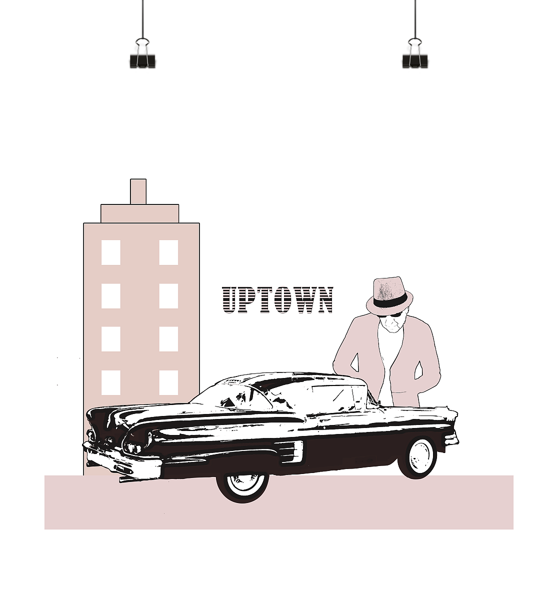UPTOWN Poster 50x50 - Premium Kunstdruck für Pop Fans und Kunstliebhaber - MAX F. ArtGrafic