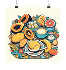 Frühstück Brasilien Poster 60x60 für ein einzigartiges Ambiente