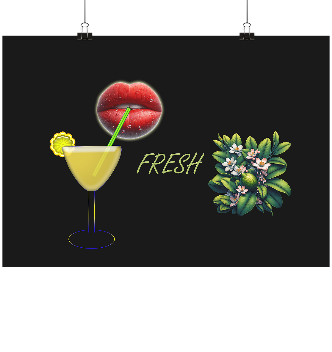 FRESH Poster Din A2 (quer) für frische Raumgestaltung - MAX F. ArtGrafic