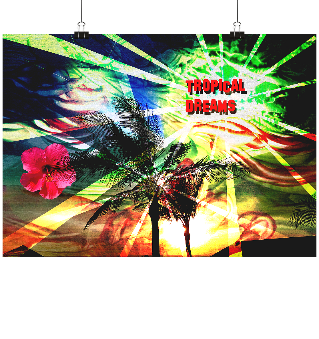 TROPICAL DREAMS Poster A2 - Perfekte Wanddekoration für House Fans - MAX F. ArtGrafic