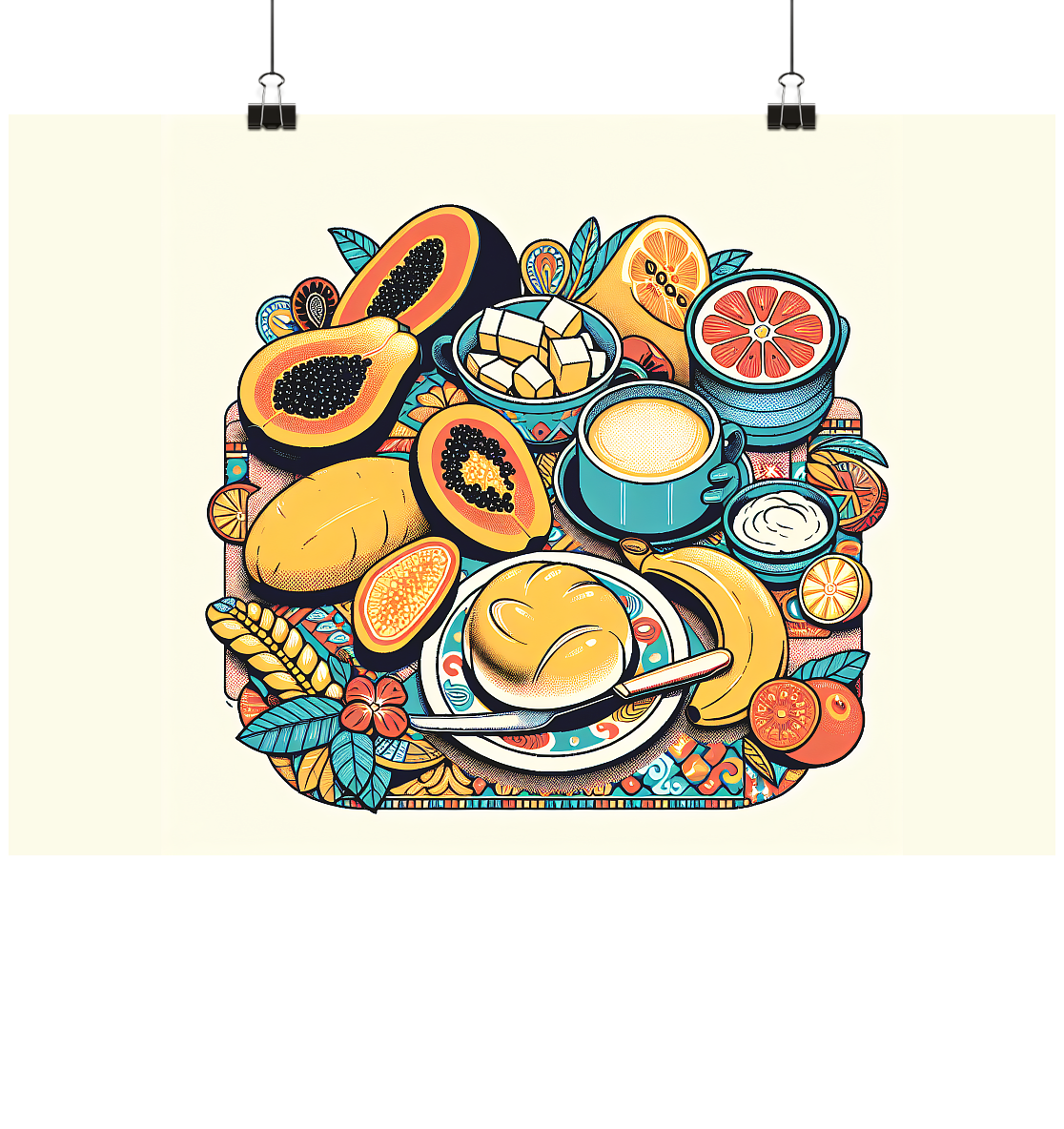 Frühstück Brasilien Poster - Din A2 (quer) für dein Zuhause - MAX F. ArtGrafic