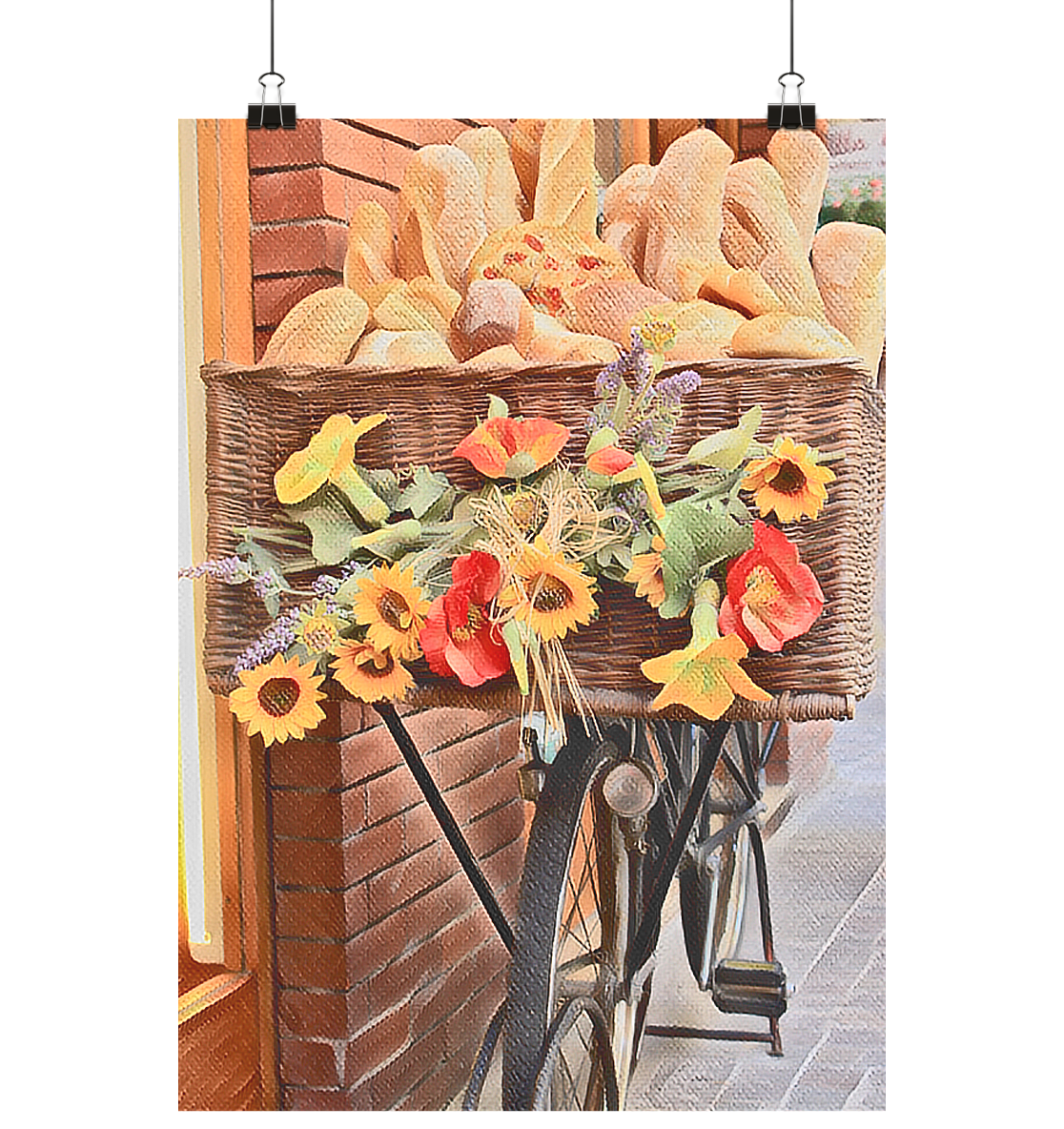 Rad mit Blumen - Poster Din A4 (hoch)