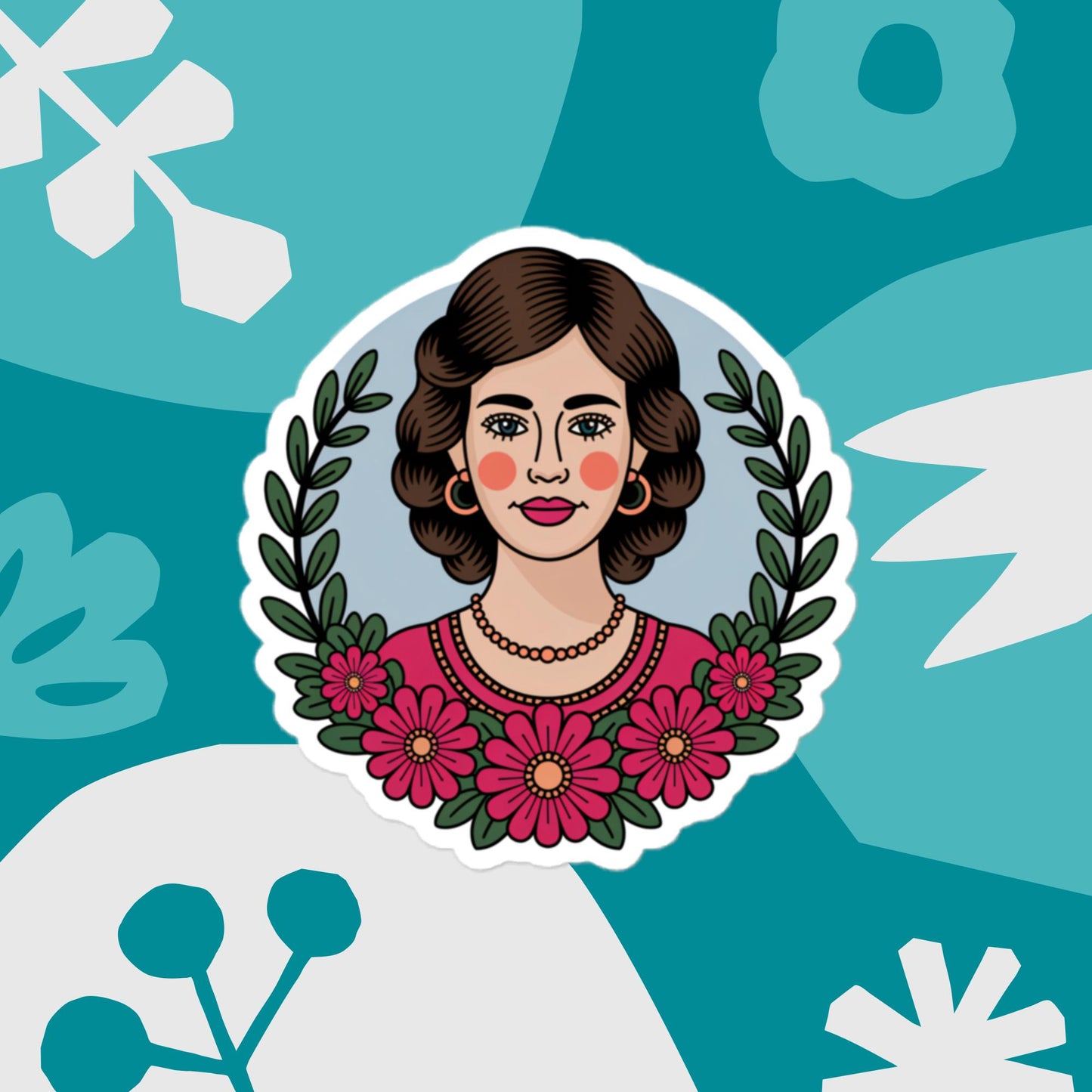 Blasenfreie Aufkleber Blumenfrau – Ideal für kreative Deko-Ideen und jeden Anlass - MAX F. ArtGrafic