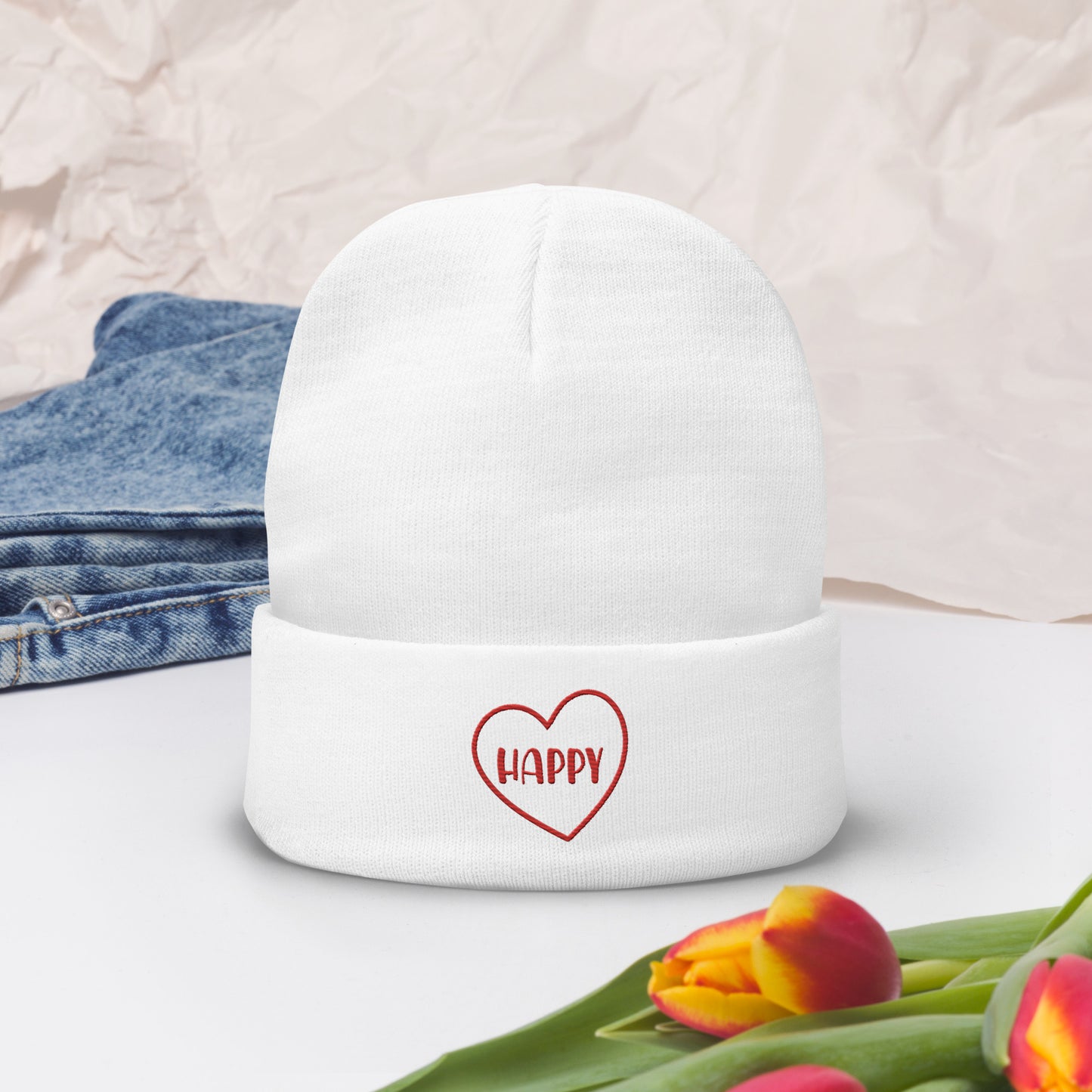 HAPPY Beanie kaufen - Stilvoll und bequem für jeden Anlass - MAX F. ArtGrafic