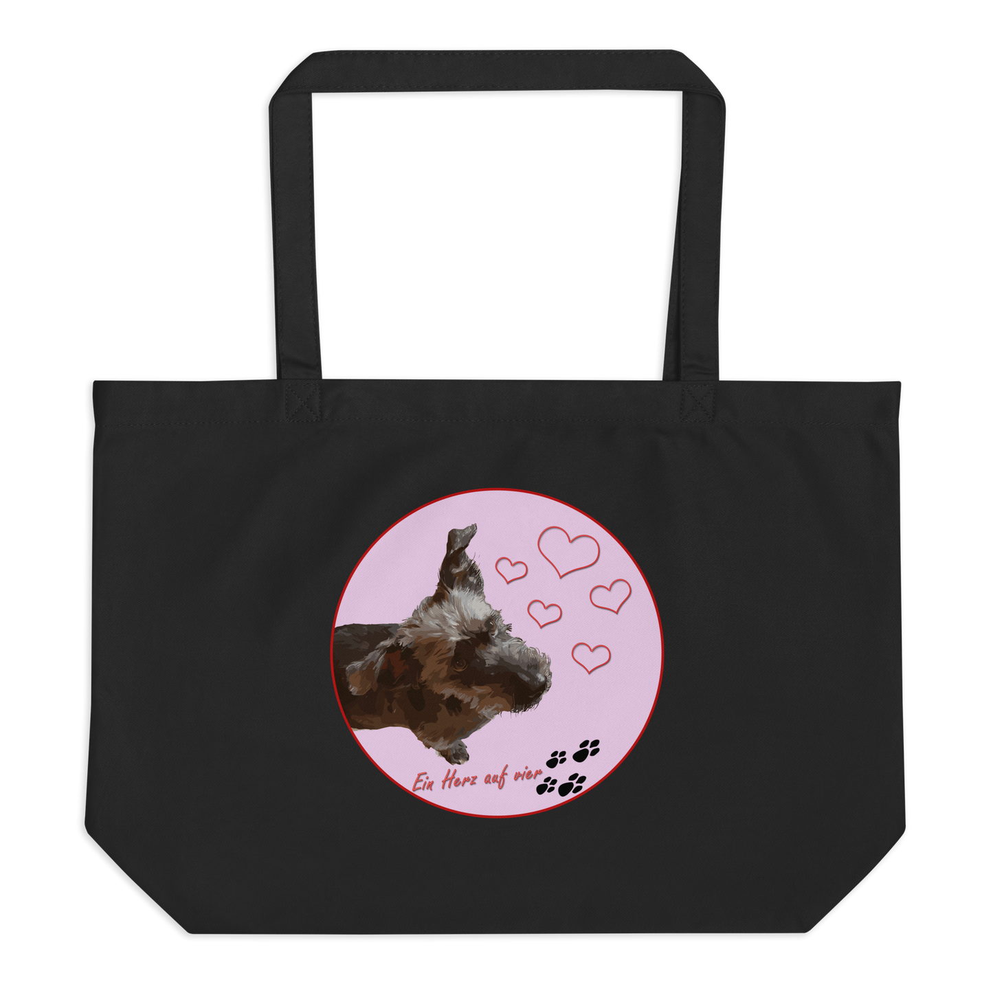 Großer Bio-Baumwollbeutel - Nachhaltige große Tasche für Hundeliebhaber - MAX F. ArtGrafic