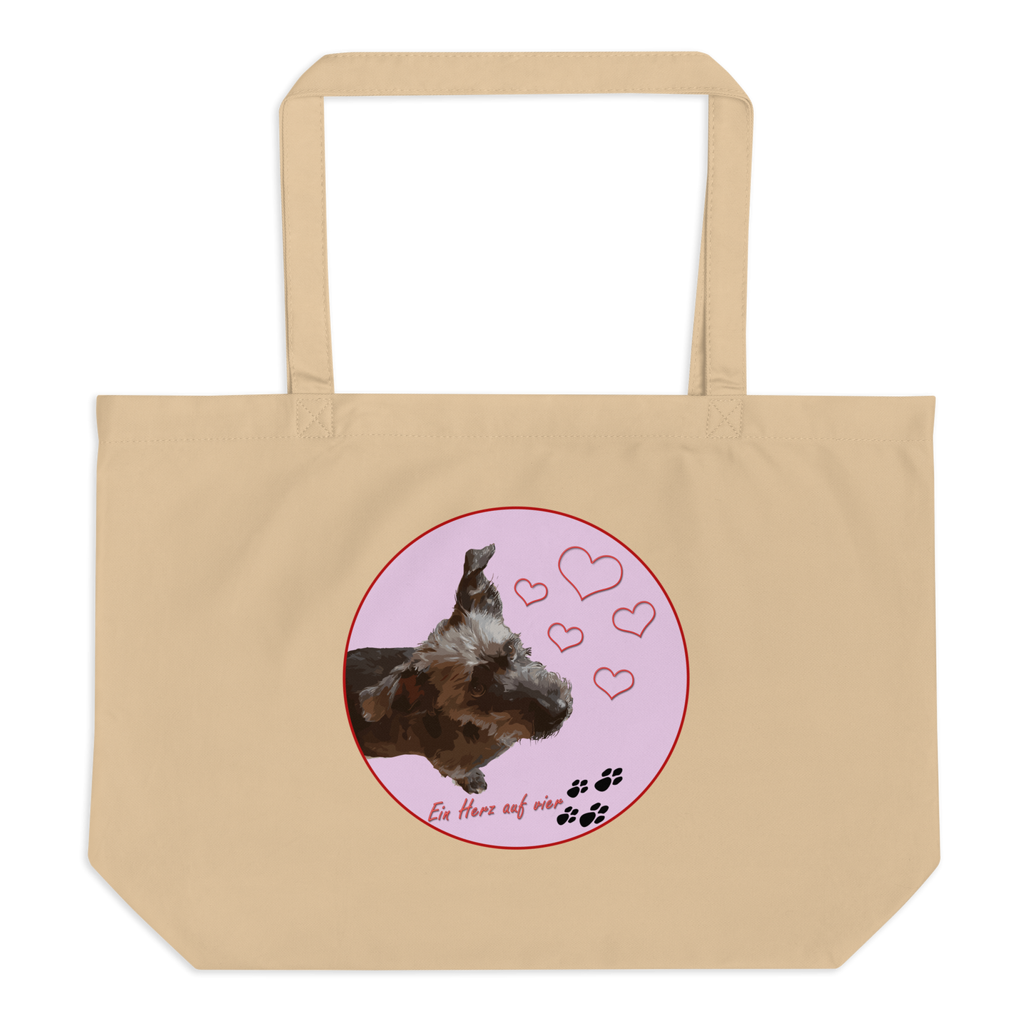 Großer Bio-Baumwollbeutel - Nachhaltige große Tasche für Hundeliebhaber - MAX F. ArtGrafic
