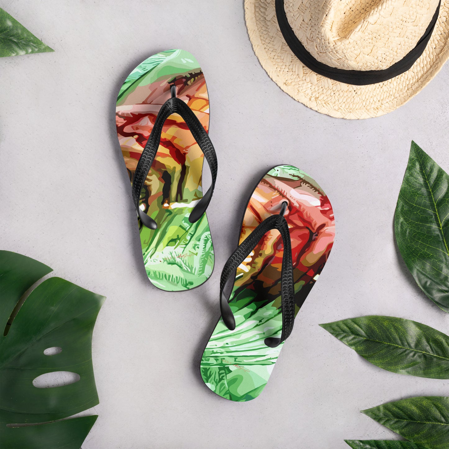 Flip-Flops ENCAUSTIC – Stylische und bequeme Sommer-Sandalen - MAX F. ArtGrafic