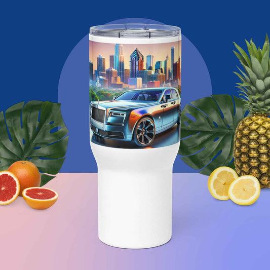 Reisebecher für Kaffee und Tee mit Griff – idealer Begleiter für unterwegs - MAX F. ArtGrafic