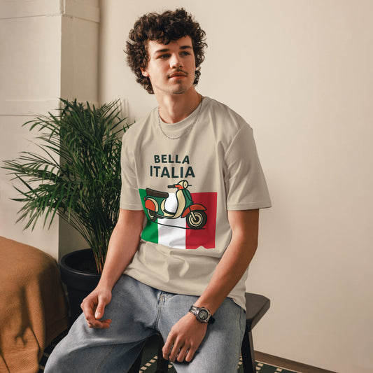 Unisex-Bio-Baumwoll-T-Shirt Bella Italia für Damen und Herren - MAX F. ArtGrafic