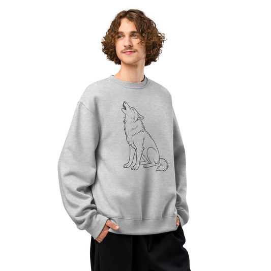 Schwerer Oversized Pullover WOLF für ultimativen Komfort und Stil - MAX F. ArtGrafic