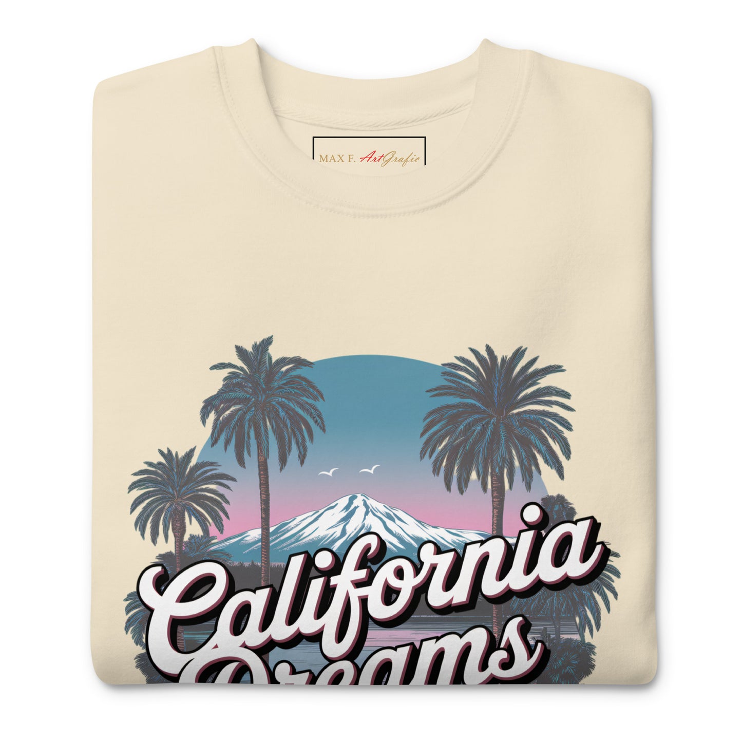 Unisex-Premium-Pullover CALIFORNIA DREAMS für stilbewusste Trendsetter - MAX F. ArtGrafic