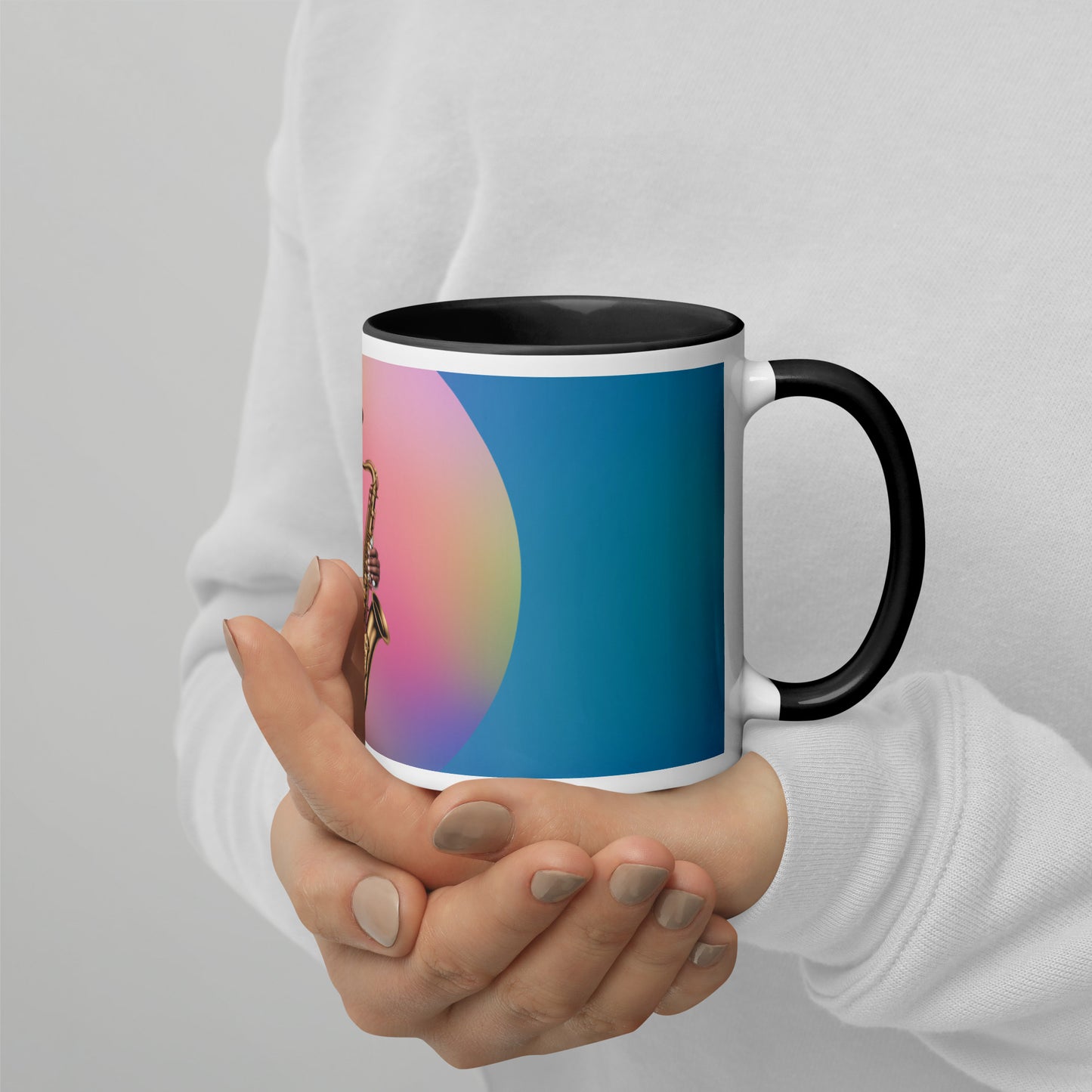 Tasse LOVE JAZZ AND MUSIC mit farbiger Innenseite - MAX F. ArtGrafic