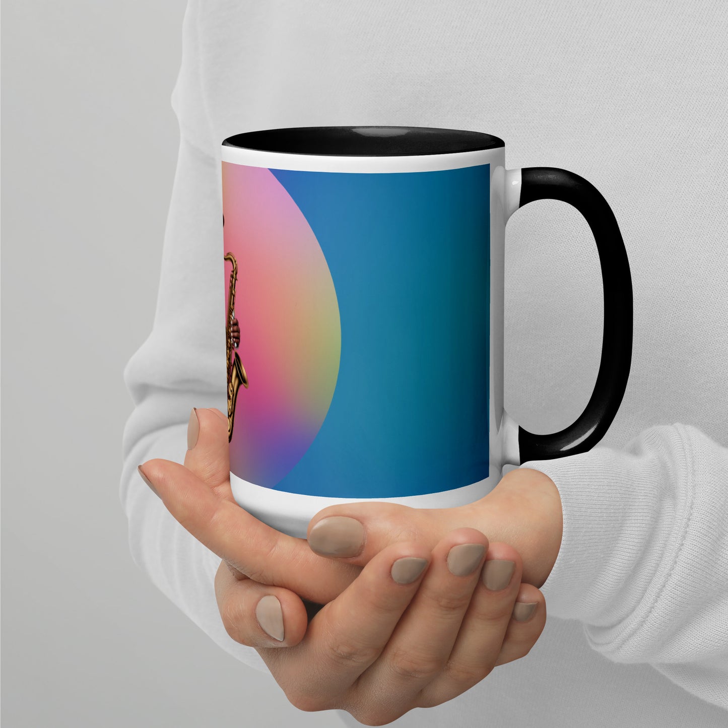 Tasse LOVE JAZZ AND MUSIC mit farbiger Innenseite - MAX F. ArtGrafic