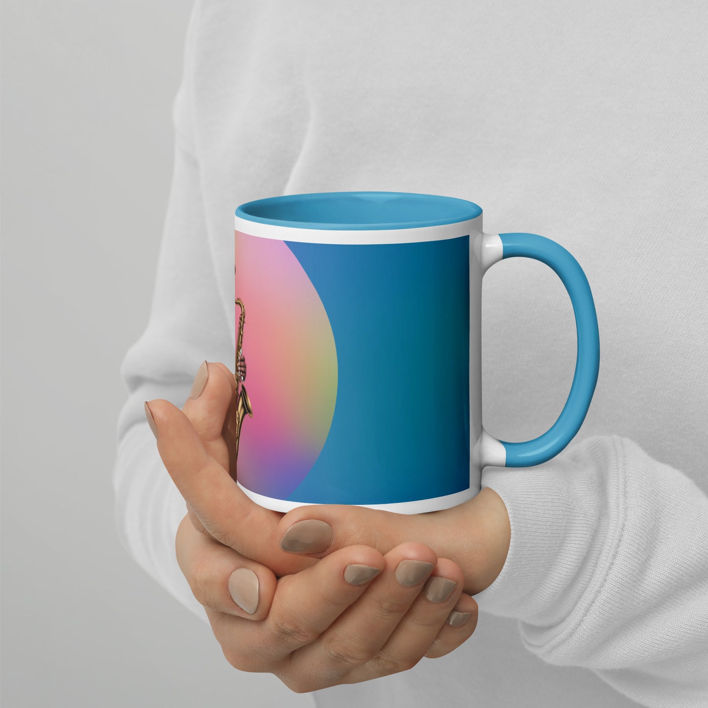 Tasse LOVE JAZZ AND MUSIC mit farbiger Innenseite - MAX F. ArtGrafic