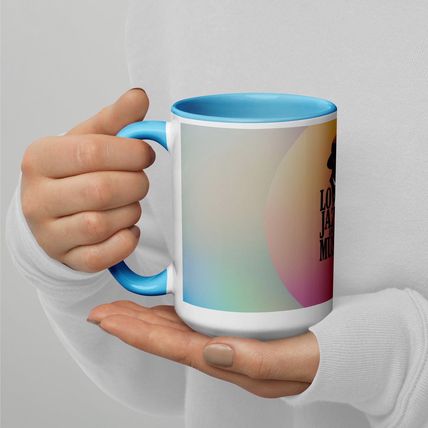 Tasse LOVE JAZZ AND MUSIC mit farbiger Innenseite - MAX F. ArtGrafic