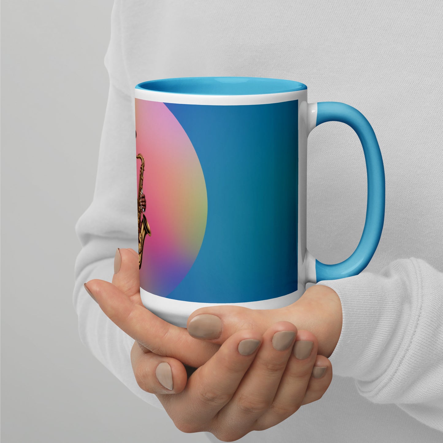 Tasse LOVE JAZZ AND MUSIC mit farbiger Innenseite - MAX F. ArtGrafic