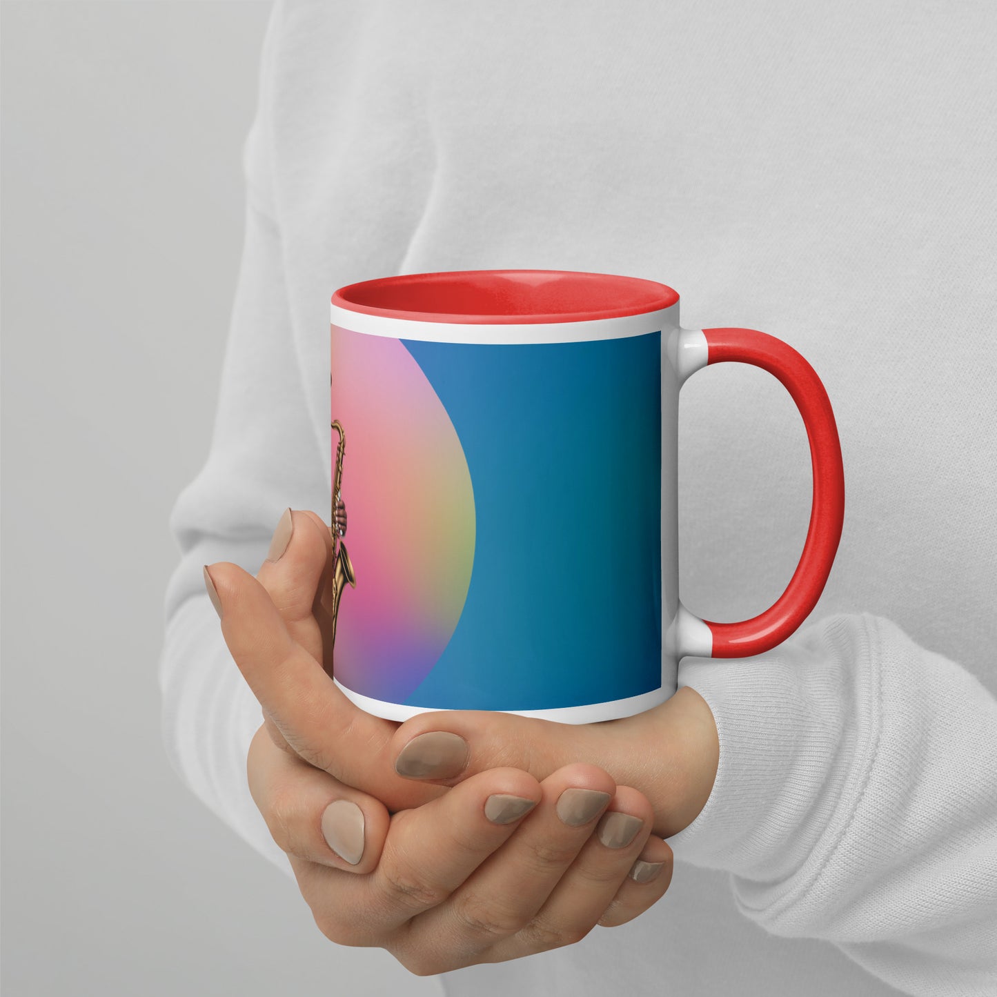 Tasse LOVE JAZZ AND MUSIC mit farbiger Innenseite - MAX F. ArtGrafic