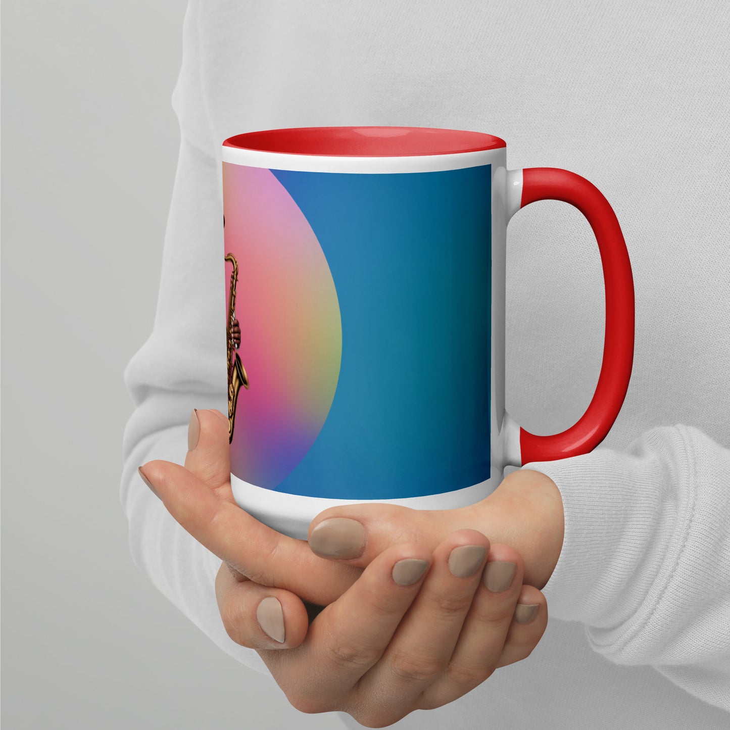 Tasse LOVE JAZZ AND MUSIC mit farbiger Innenseite - MAX F. ArtGrafic