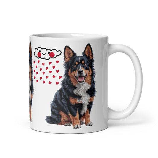 Weiße, glänzende Tasse - HUND - MAX F. ArtGrafic