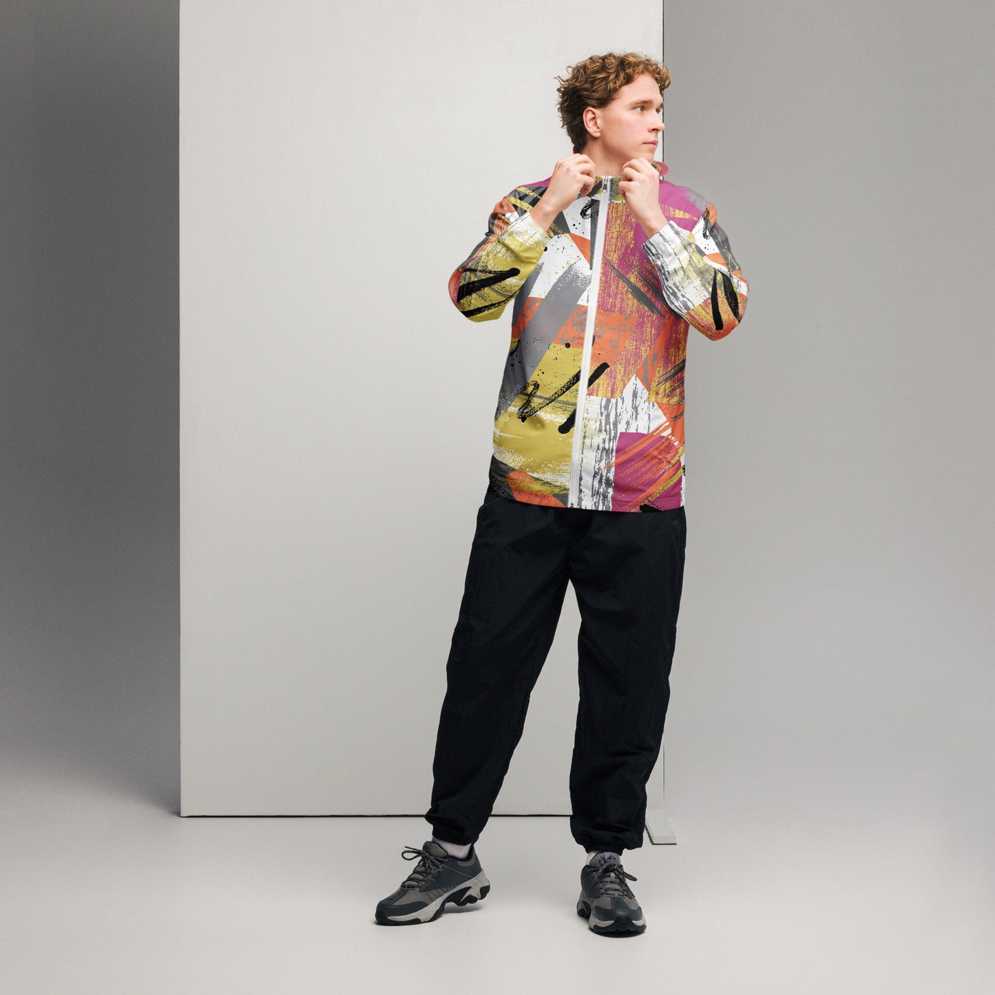 Herren-Windbreaker für Herren – Leichte und stylische Outdoorjacke - MAX F. ArtGrafic