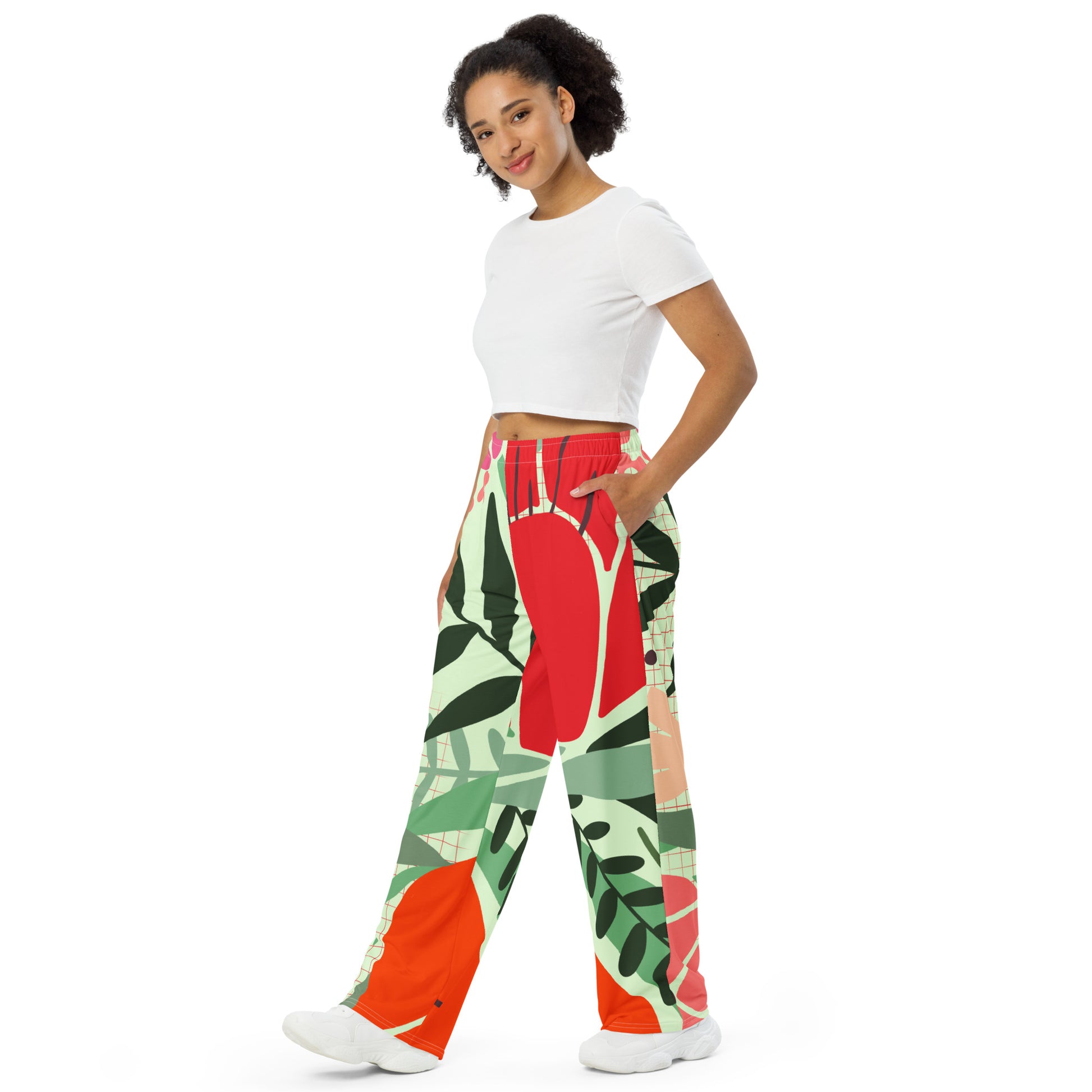 Unisex-Hose mit weitem Bein und Allover-Druck für jeden Anlass - MAX F. ArtGrafic