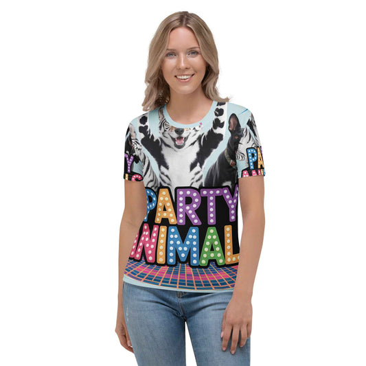 Damen T-Shirt PARTY ANIMALS - Trendige Party Tiere für Damen - MAX F. ArtGrafic