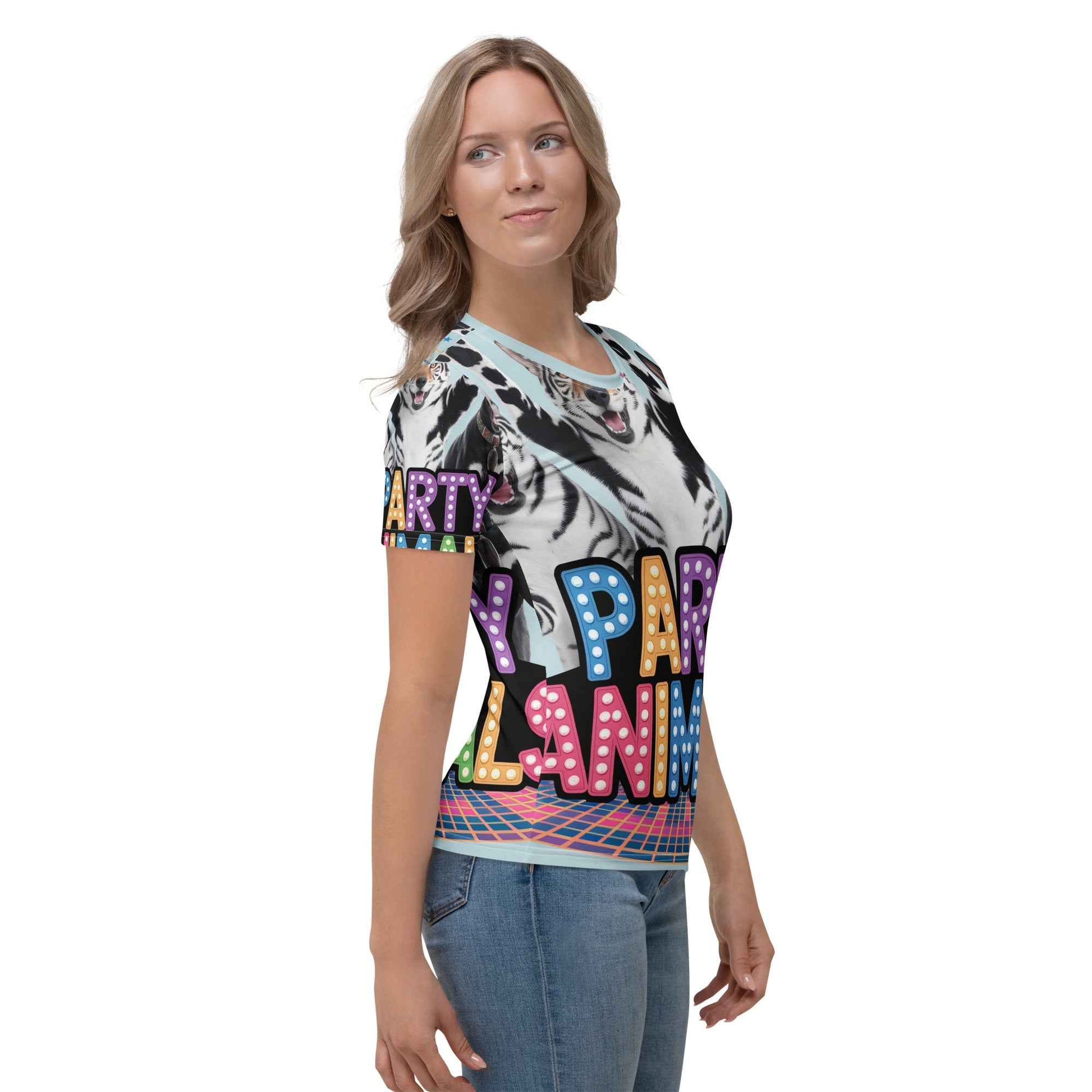 Damen T-Shirt PARTY ANIMALS - Trendige Party Tiere für Damen - MAX F. ArtGrafic