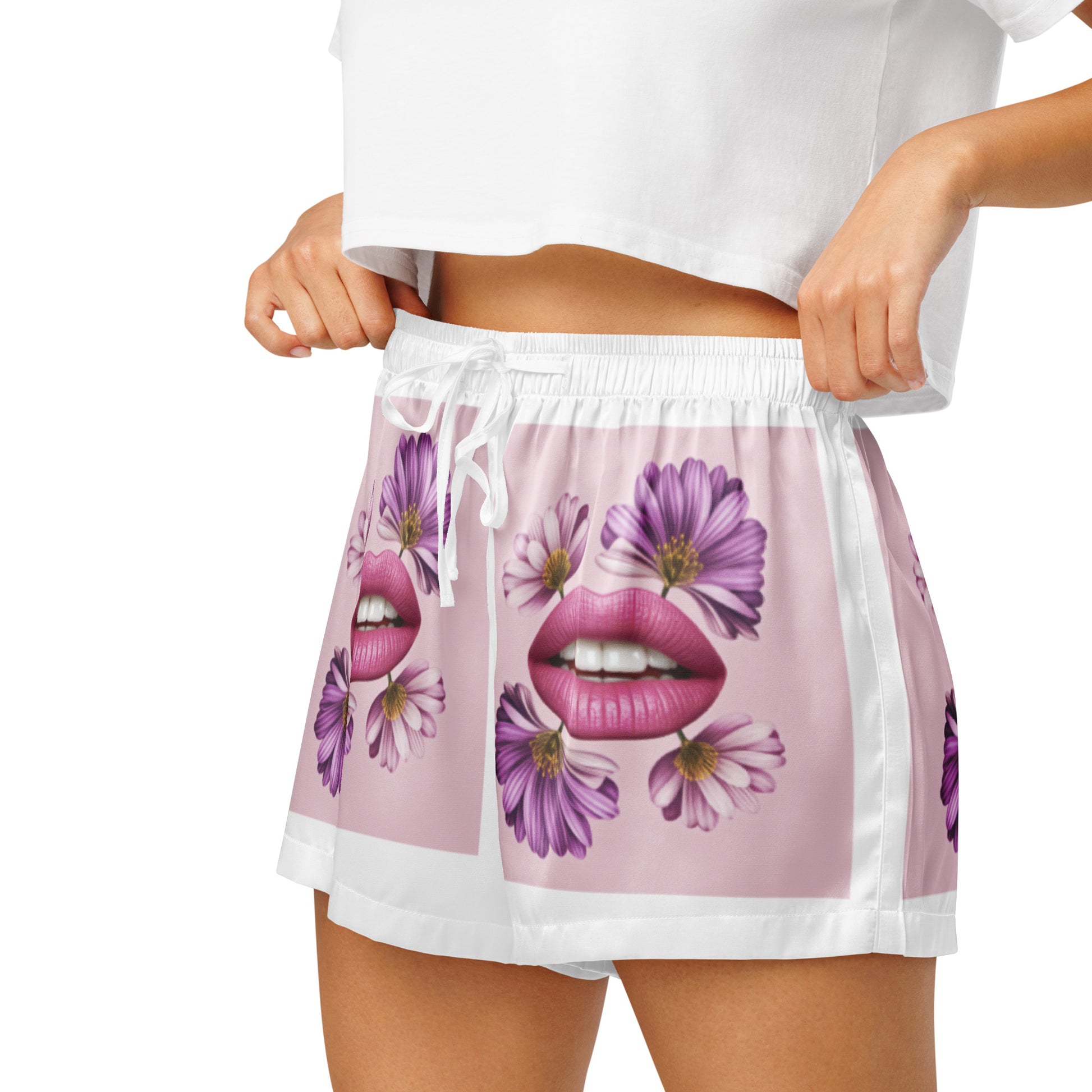Pyjama-Shorts Damen „Heart and Lip“ – Bequeme und stilvolle Schlafmode für Ihre Nächte - MAX F. ArtGrafic