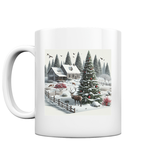 Weihnachtliche Landschaft - Tasse glossy