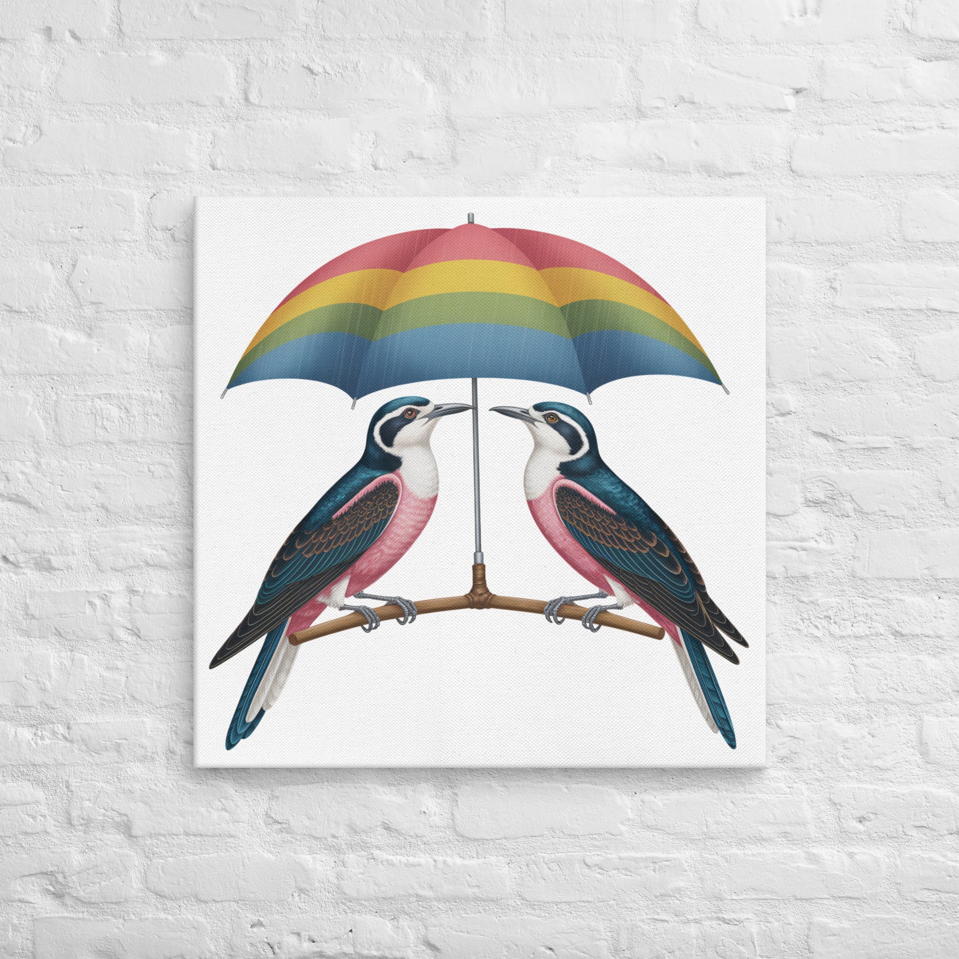 Leinwand TWO BIRDS WITH UMBRELLA - MAX F. ArtGrafic